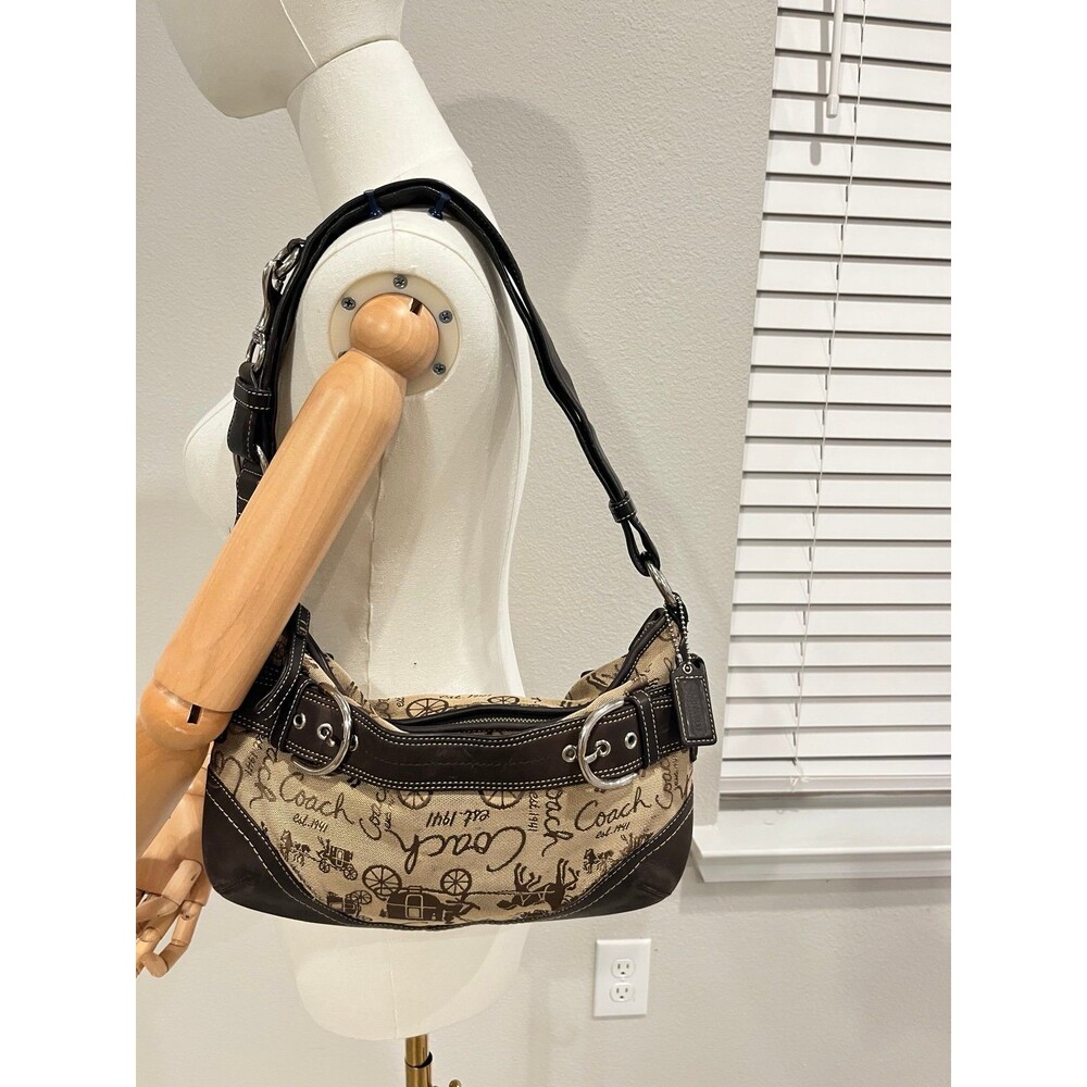 Coach carriage print shoulder bag